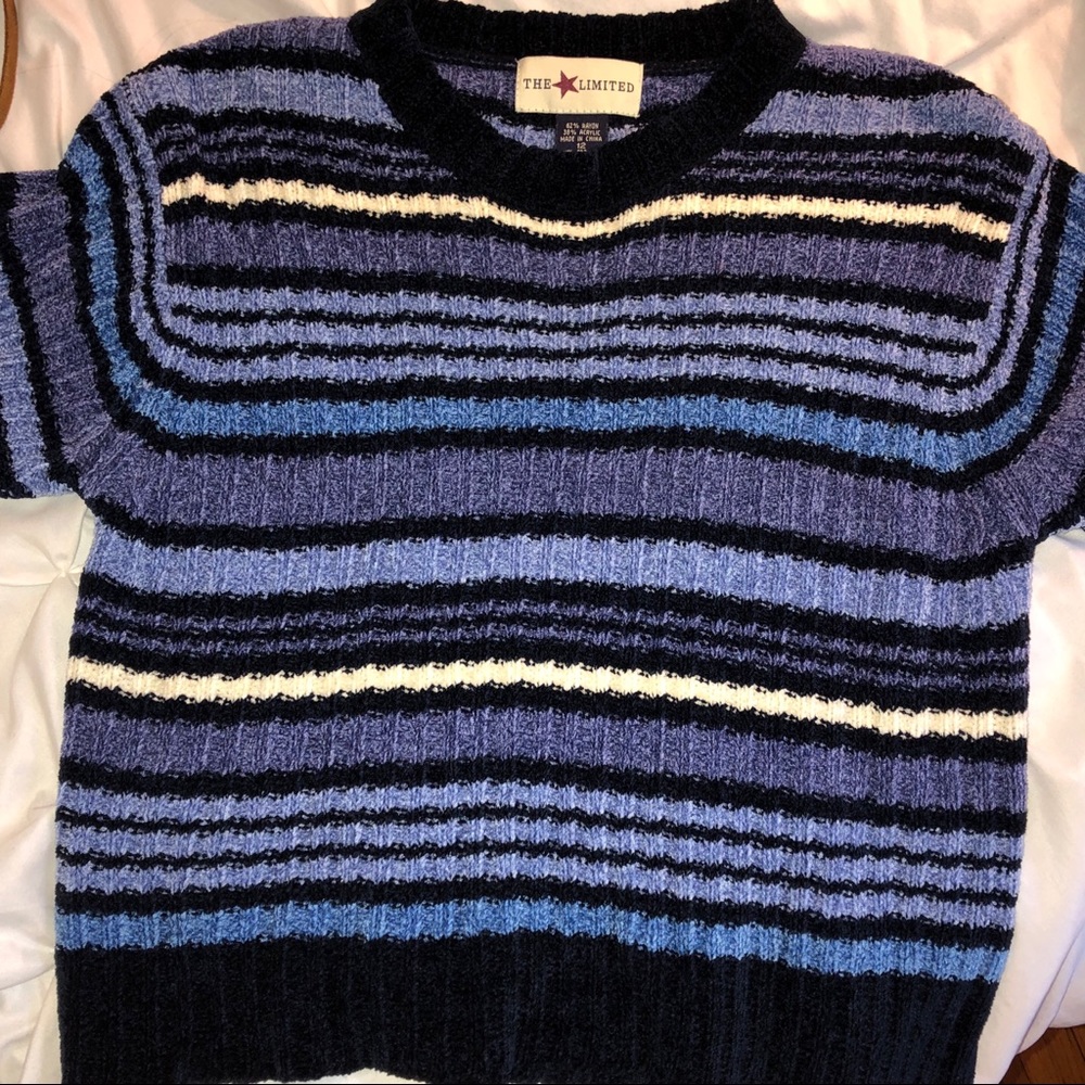 Beautiful Soft Striped Crop Sweater Material